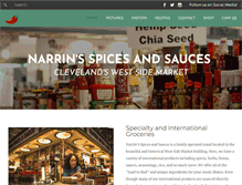 Tablet Screenshot of narrinspices.com